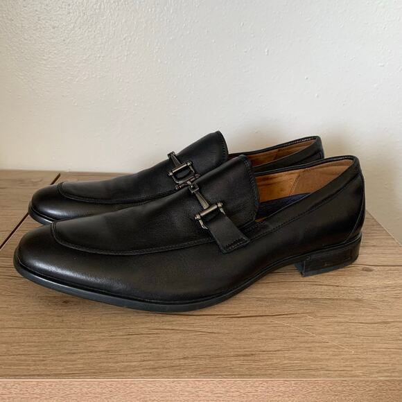 Florsheim Other - Florsheim Zaffiro Moc Toe Horsebit Loafer Dress Shoes Mens 12 Leather Black EUC